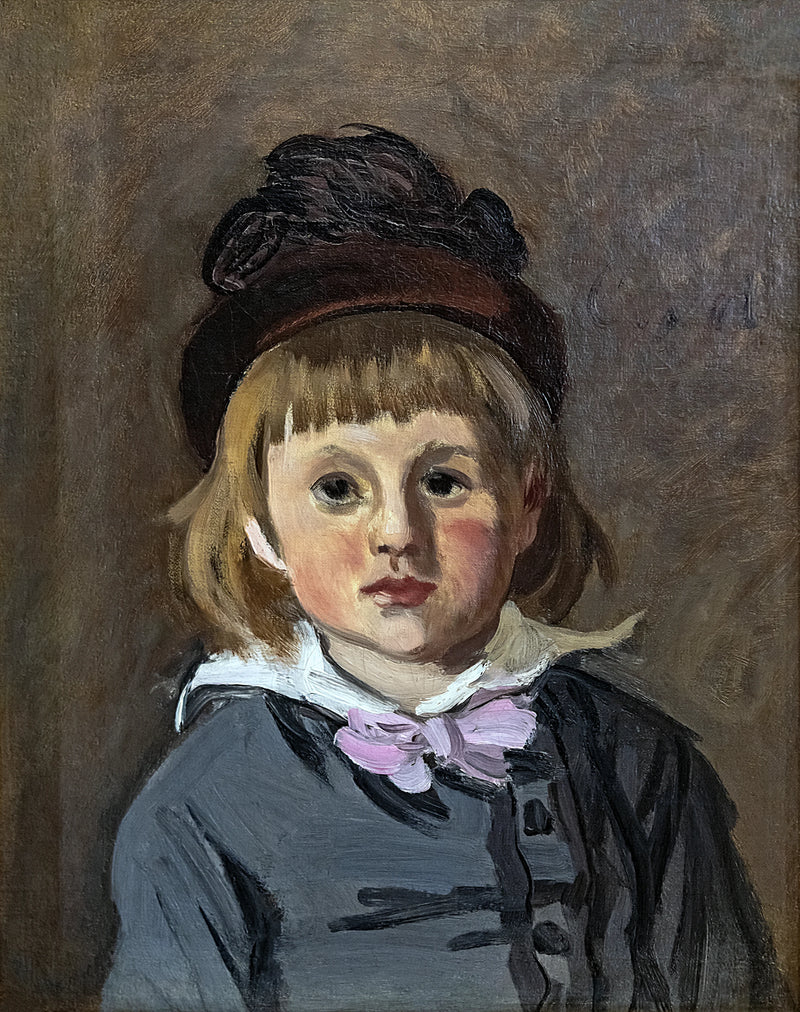 Portrait of Jean Monet in a W142 pompom cap - Claude Monet