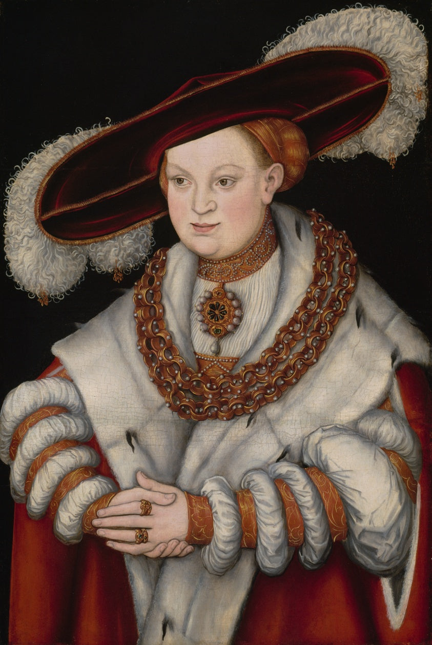 Portrait de Magdalena de Saxe, Lucas Cranach the Elder — reproduction de peinture à l’huile