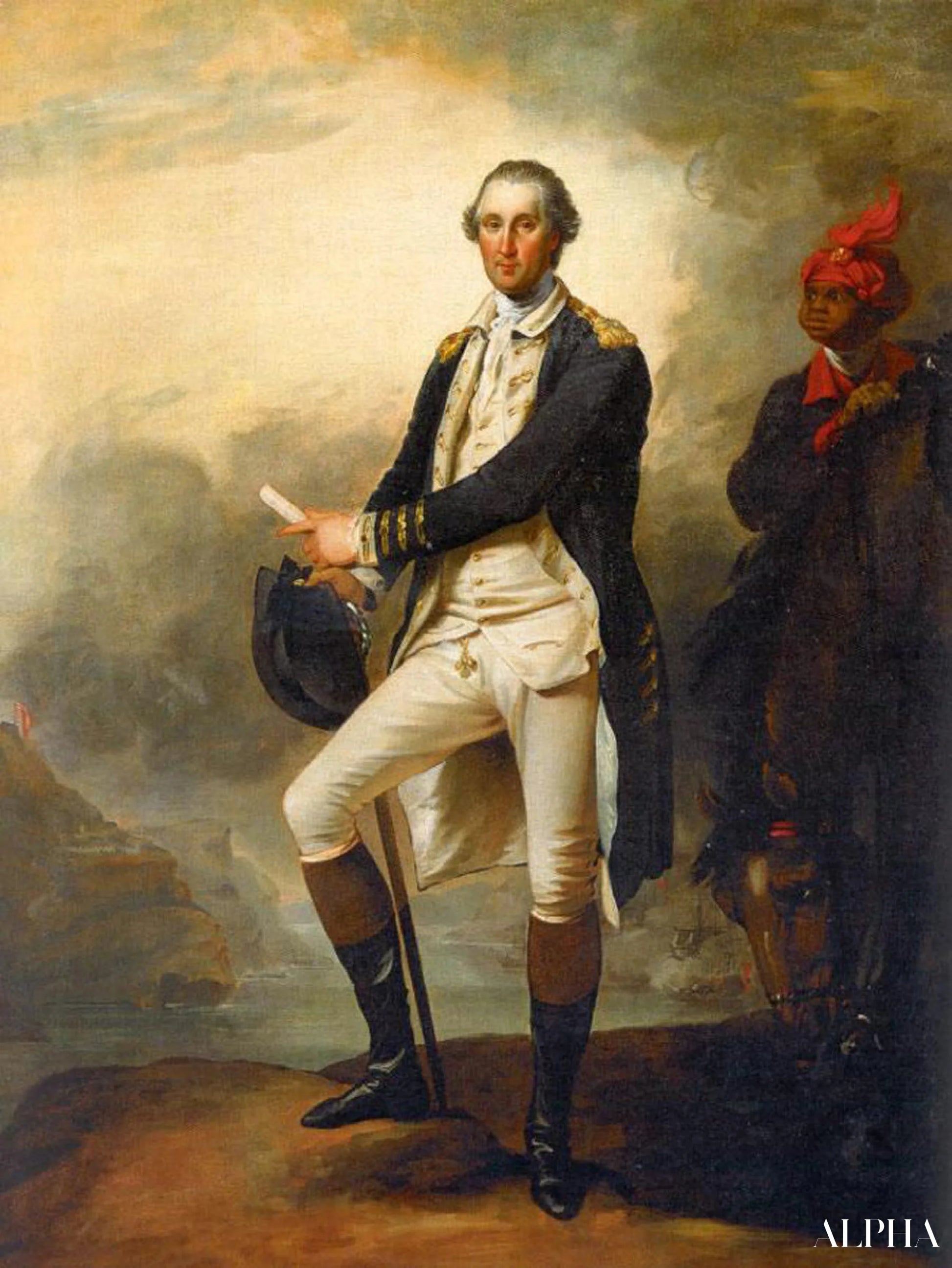 Portrait of George Washington and William 'Billy' Lee - John Trumbull - High-end reproductions of paintings and artworks