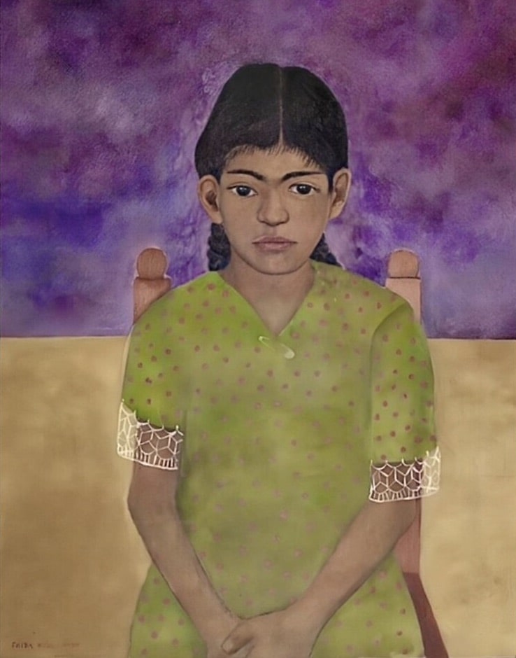 Portrait de Virginia (petite fille) - Frida Kahlo image 1 reproduction de peinture à l’huile