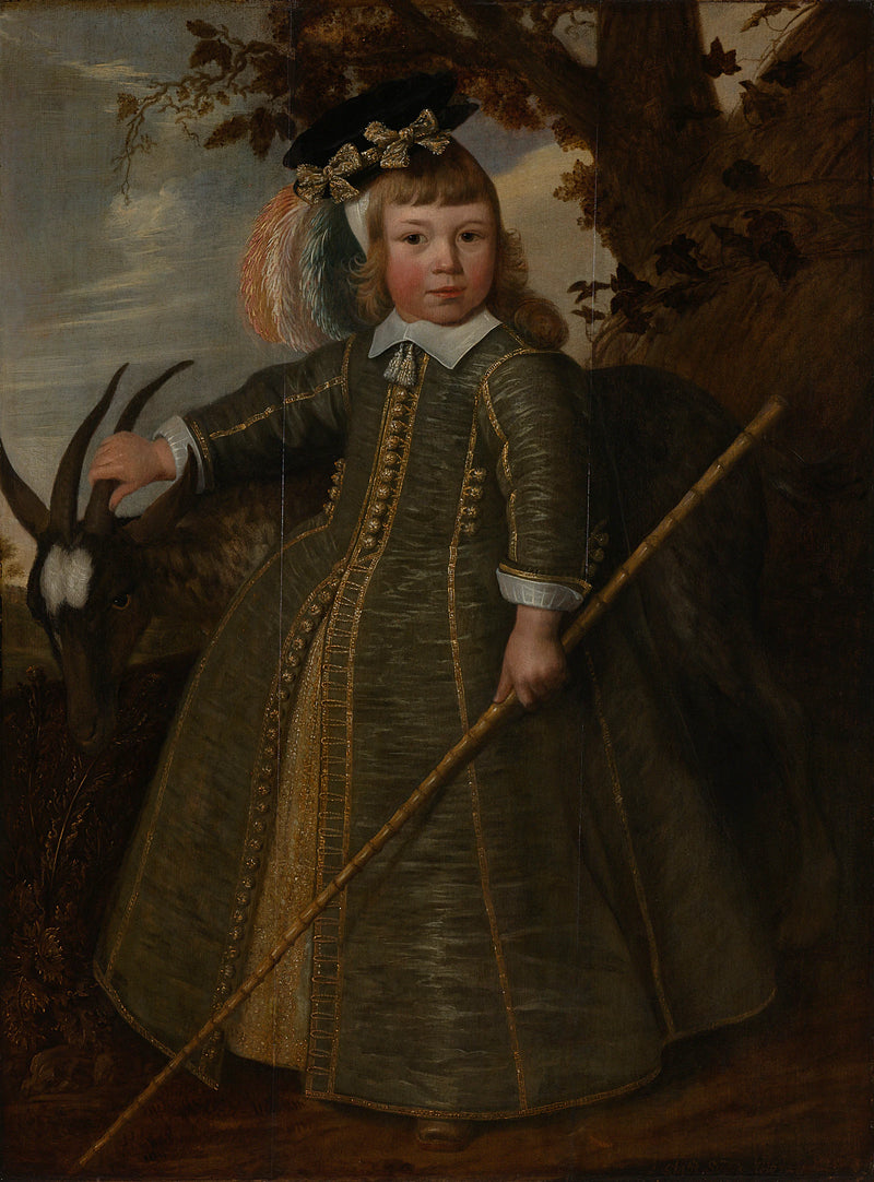 Portrait d'un petit garçon avec une chèvre - Jan Albertsz Rotius