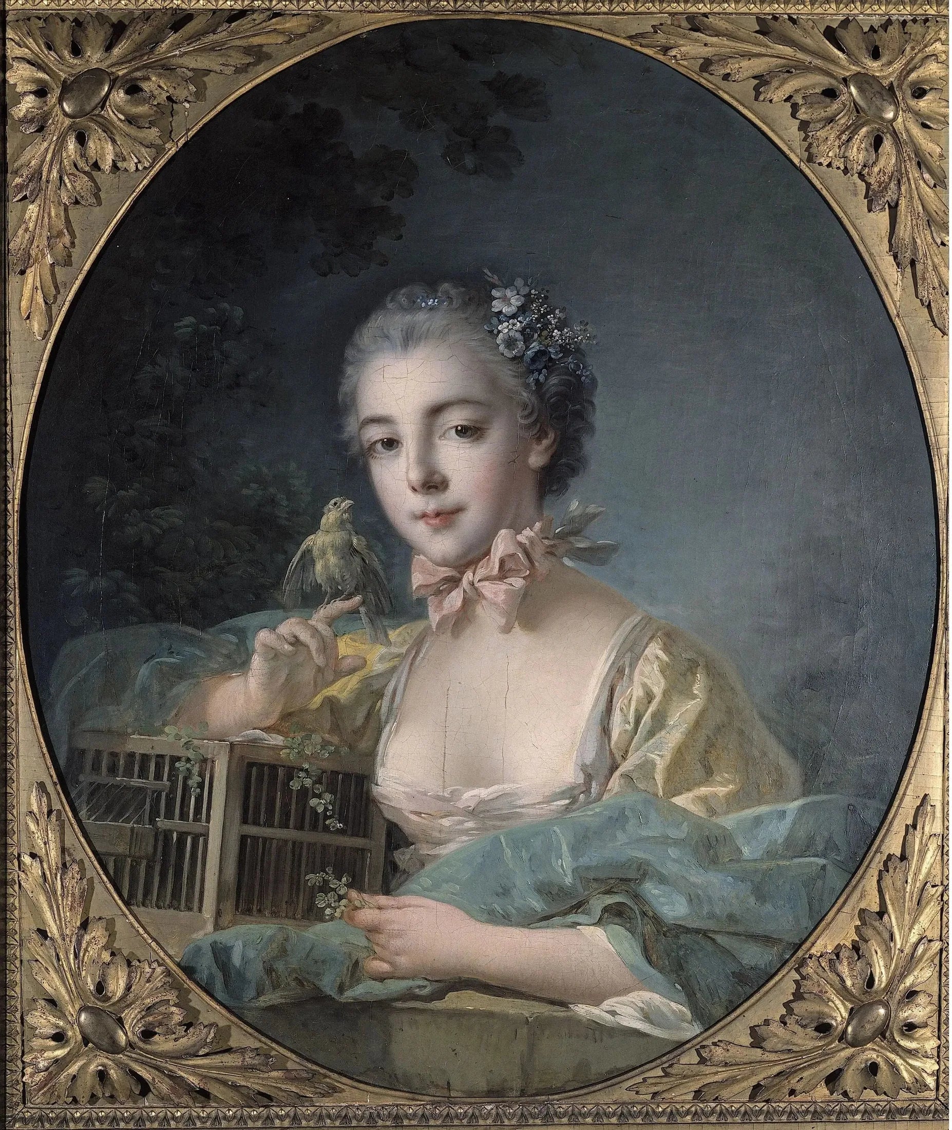 Portrait présumé de Marie-Émilie Baudouin, fille du peintre - François Boucher image 1 reproduction de peinture à l’huile