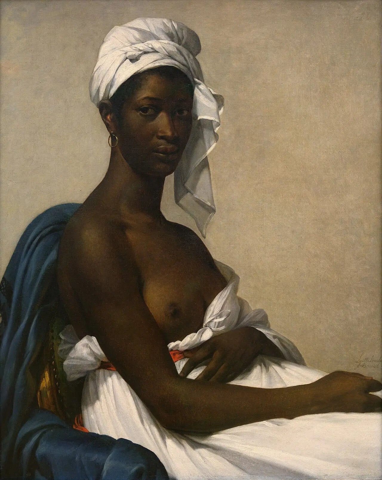 Portrait présupposé de Madeleine - Marie-Guillemine Benoist image 1 reproduction de peinture à l’huile