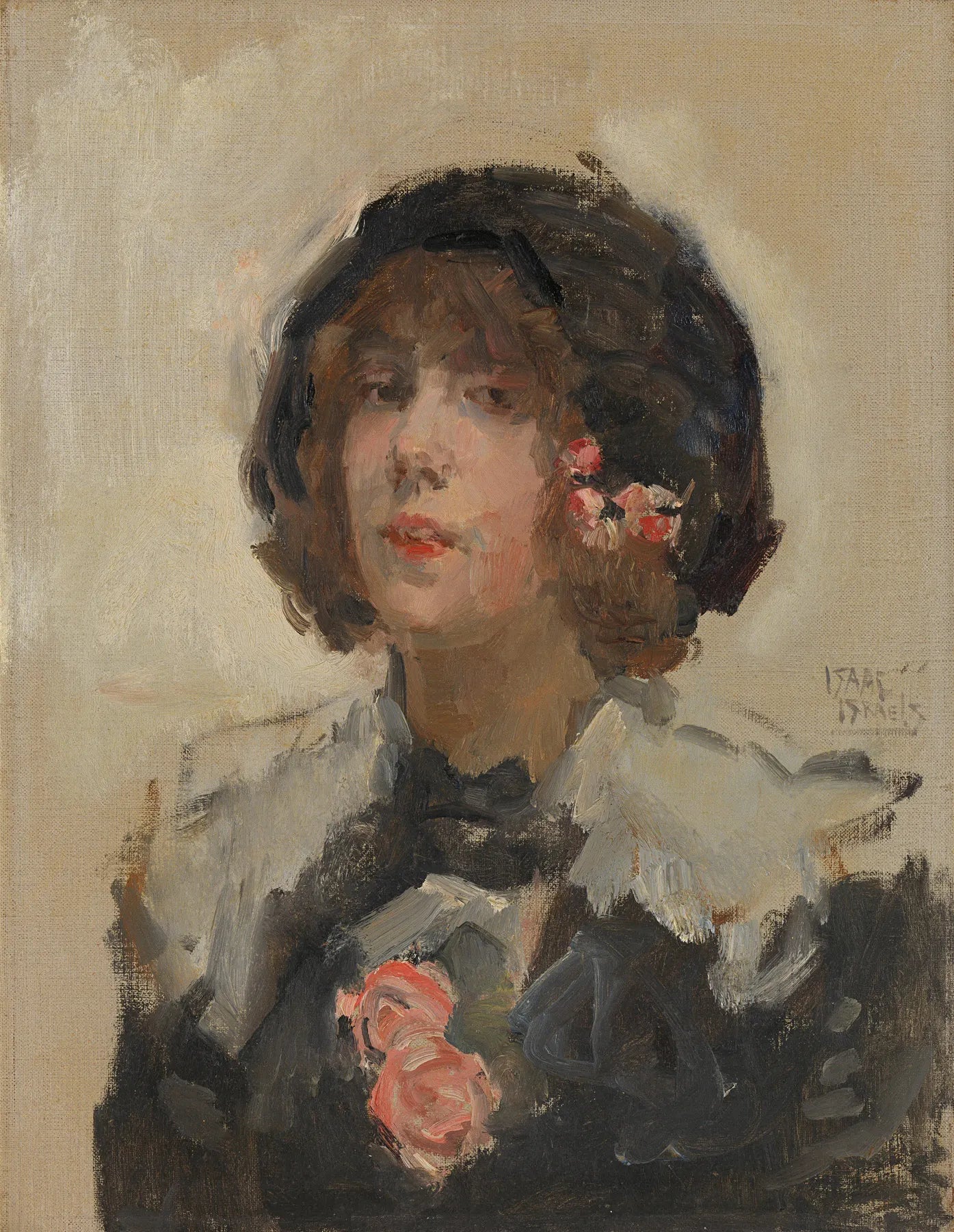Portret van een vrouw - Isaac Israëls image 1 reproduction artisanale de tableau