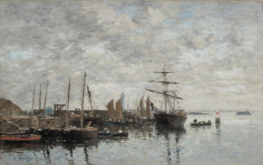 Portrieux, the port - Eugène Boudin
