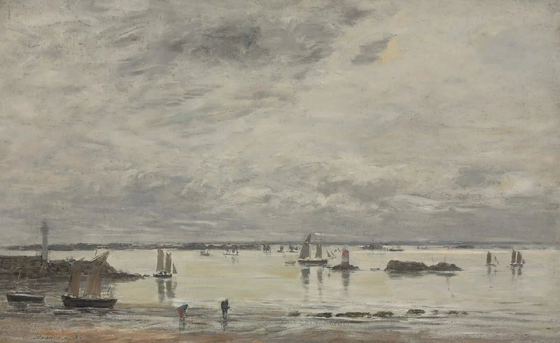 Portrieux, the port at low tide - Eugène Boudin