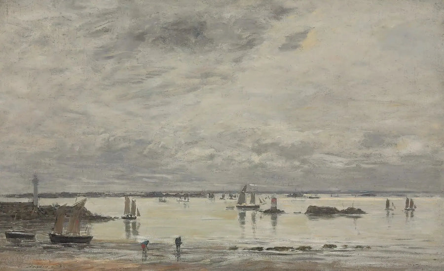 Portrieux, the port at low tide - Eugène Boudin