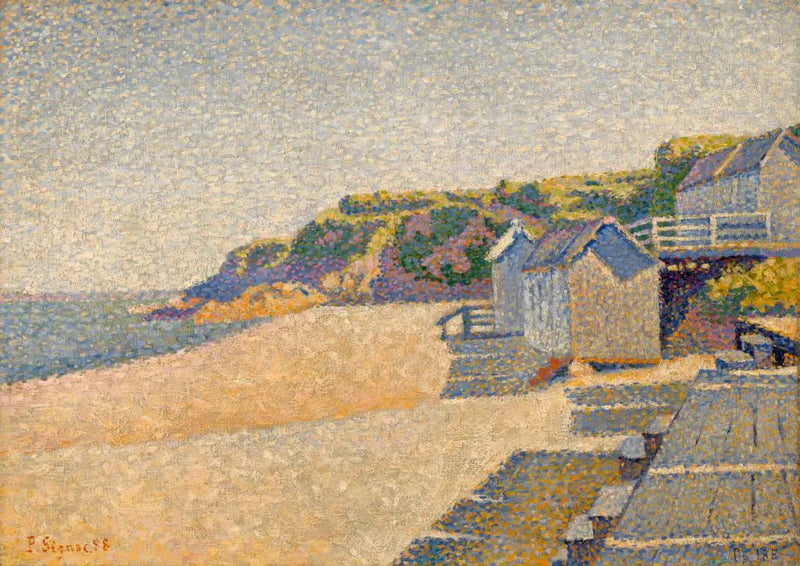 Portrieux, The Bathing Cabins, Opus 185 (Countess's Beach) - Paul Signac