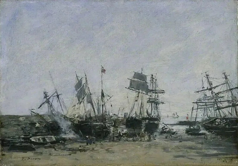Portrieux, low tide - Eugène Boudin