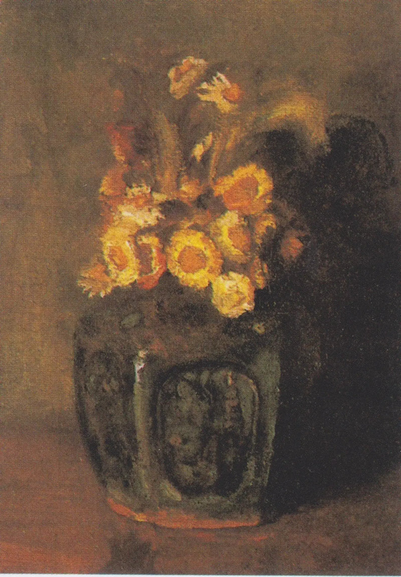 Ginger jar filled with chrysanthemums - Vincent van Gogh
