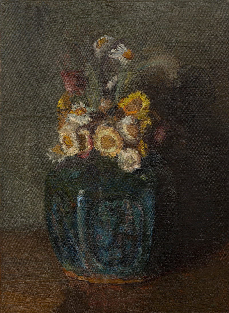 Ginger jar filled with chrysanthemums - Vincent van Gogh