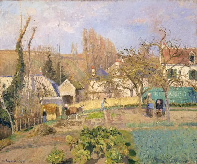 Kitchen Gardens of L'Hermitage, Pontoise - Camille Pissarro