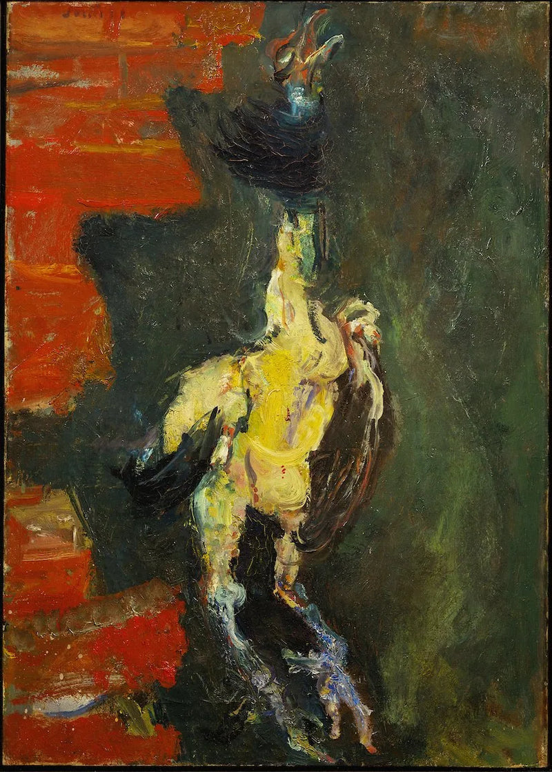 Hanging chicken in front of a brick wall - Chaim Soutine