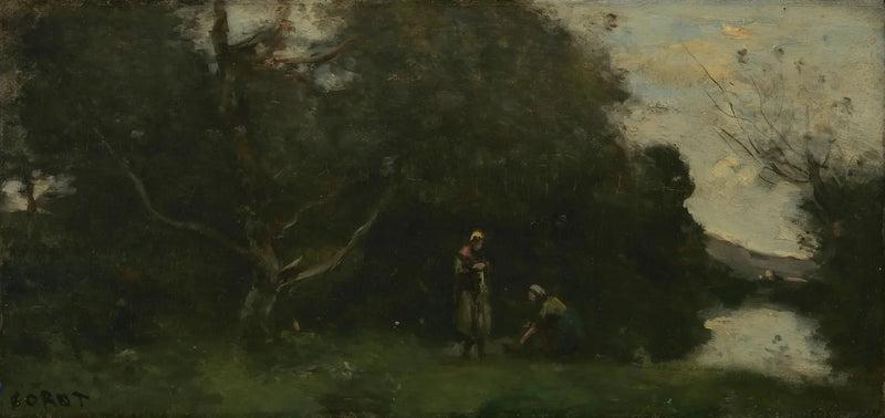 Prairie by the Water's Edge - Jean-Baptiste Camille Corot