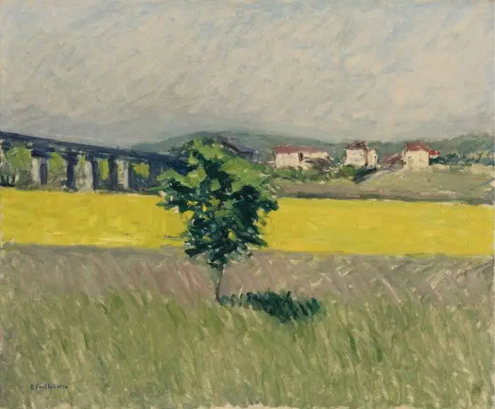 Prairie at the Argenteuil Bridge - Gustave Caillebotte