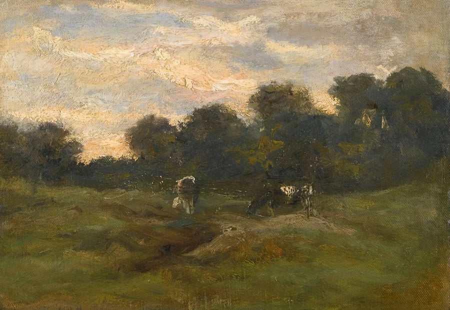 Prairie with Cows - Vincent van Gogh