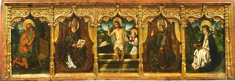 Predella of the altarpiece of Sainte Engratia - Bartolomé Bermejo