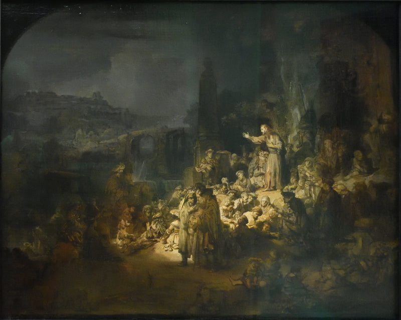 The Preaching of Saint John the Baptist - Rembrandt