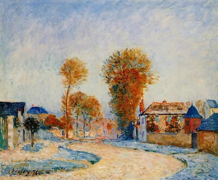Première gelée blanche - Alfred Sisley image 1 reproduction d’œuvre d’art à l’huile