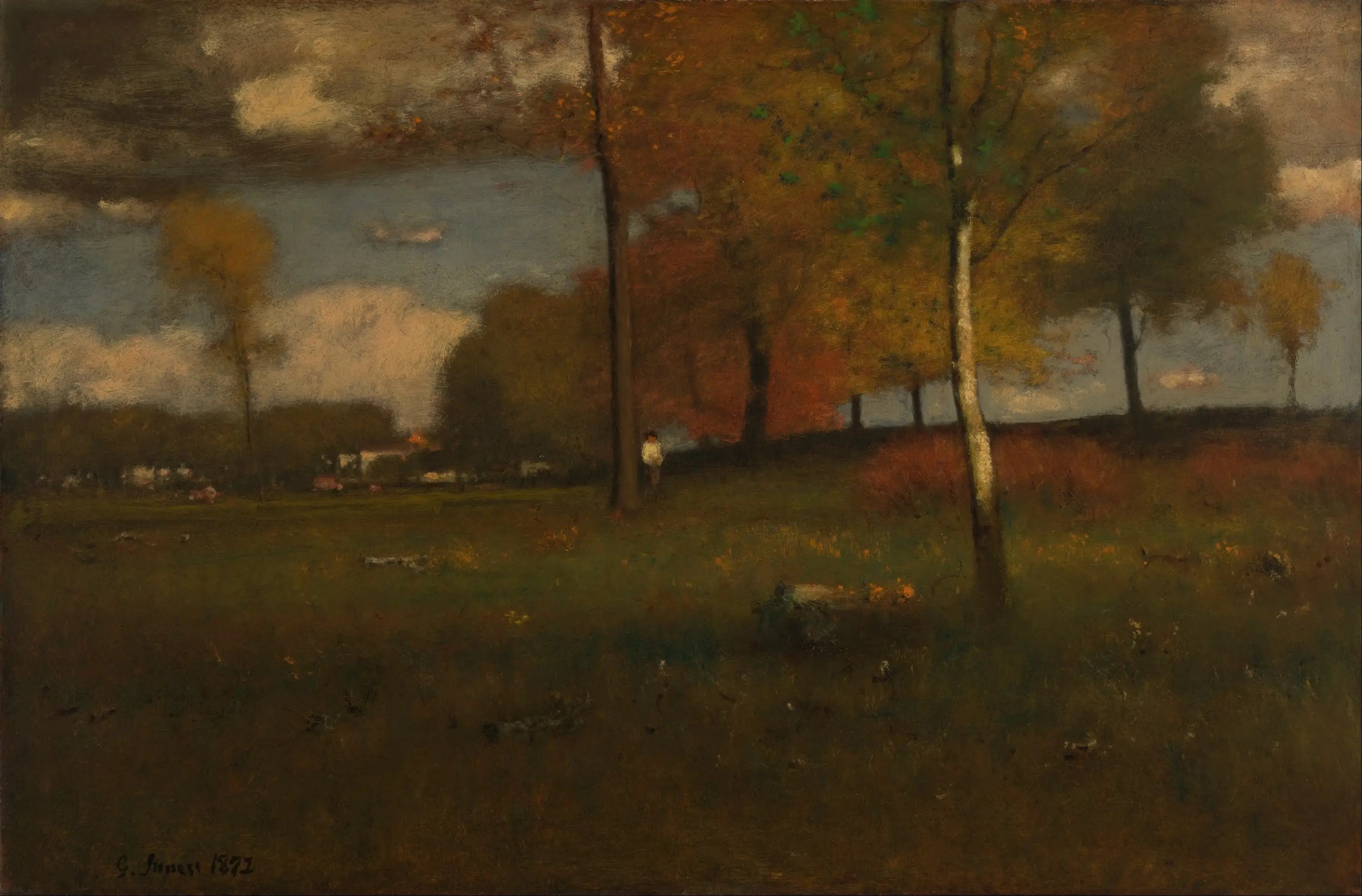 Près du village octobre - George Inness - Alpha Reproduction