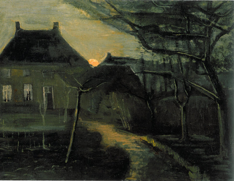 The Vicarage of Nuenen in Moonlight - Vincent van Gogh