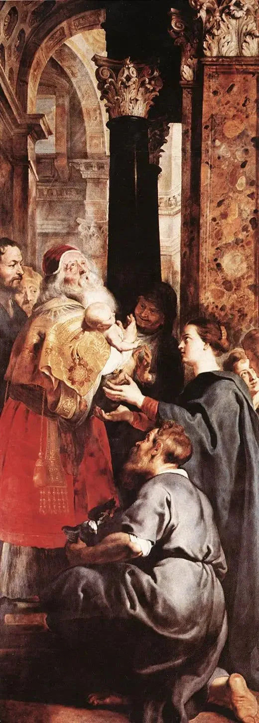Presentation at the Temple (right panel of the triptych) - Peter Paul Rubens