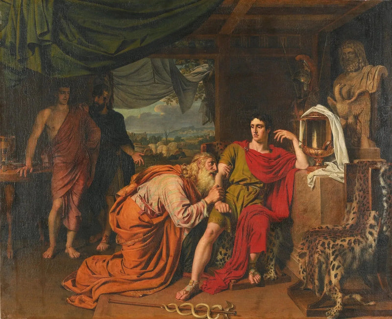 Priam asks Achilles to return Hector's body - Alexandre Ivanov