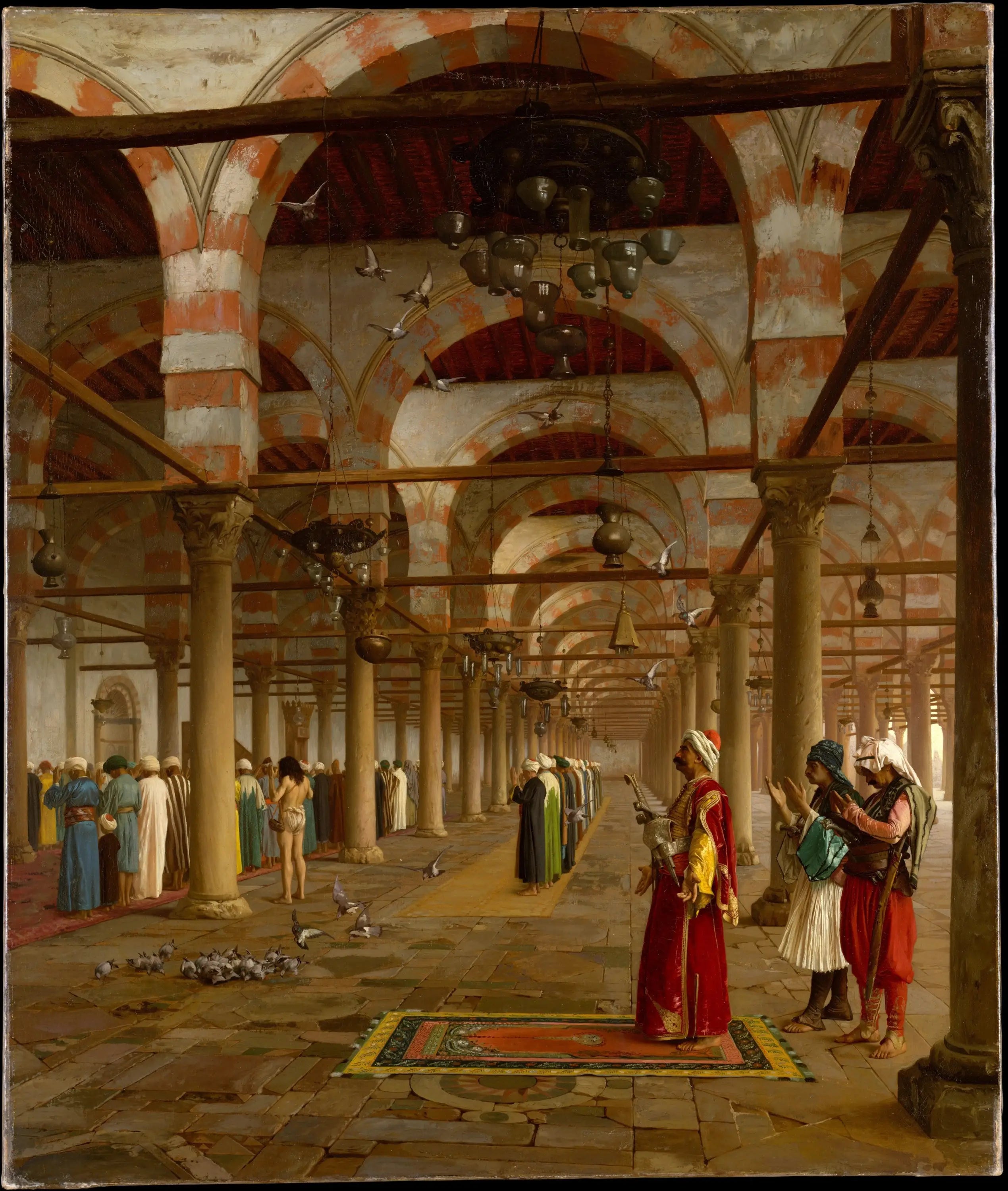 Prière à la mosquée - Jean-Léon Gérôme image 1 copie de tableau peinte à la main