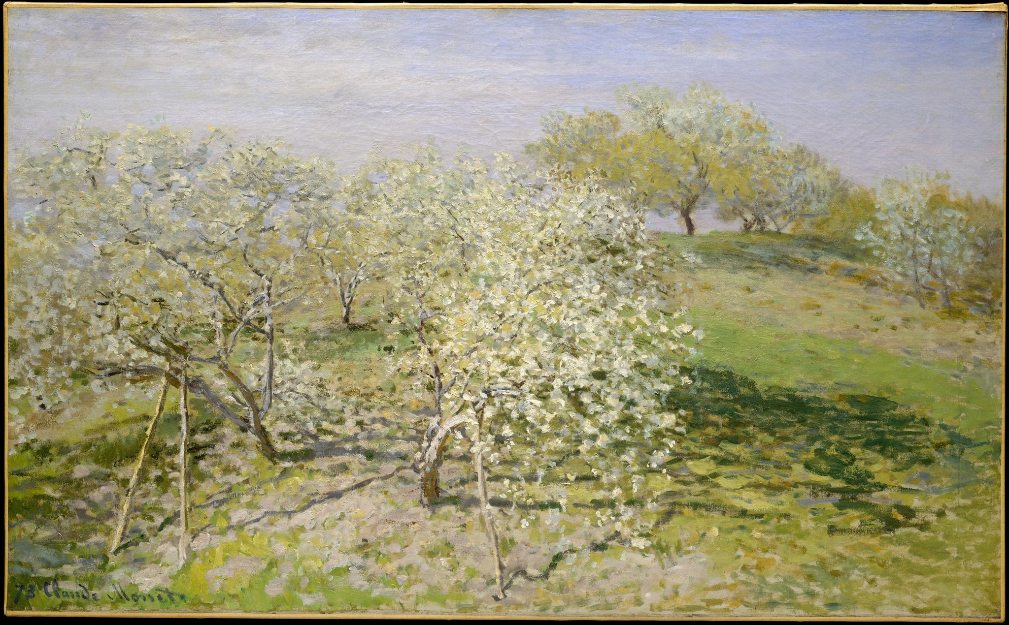 Le Printemps Arbres fruitiers en fleurs W271 par Claude Monet, 1873, Metropolitan Museum of Art