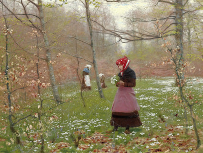 Printemps. Les premières anémones. - H. A. Brendekilde - Alpha Reproduction