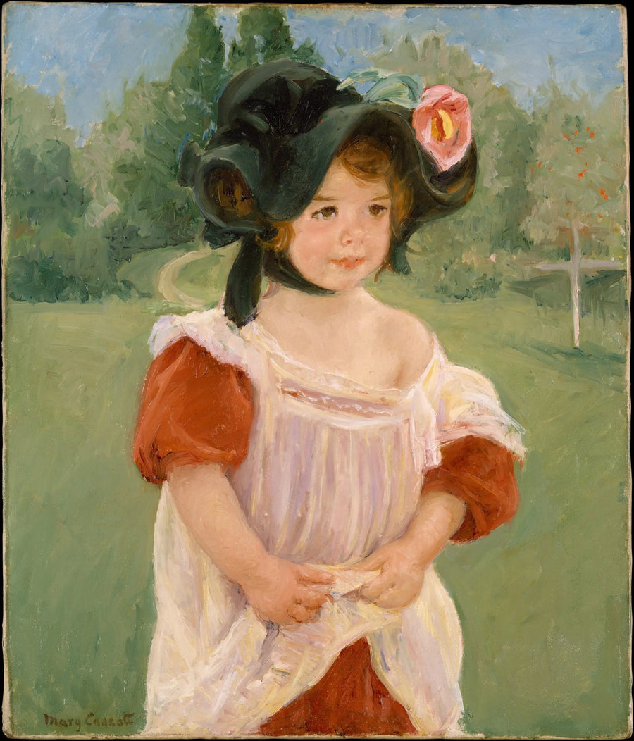 Spring: Margot Standing in a Garden (Girl in a Garden) - Mary Cassatt