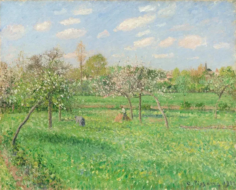 Spring, Morning, Sun, Éragny - Camille Pissarro