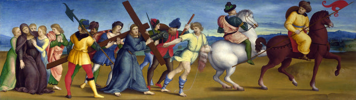 The Procession to Calvary, predella of the Colonna altarpiece, circa 1504-1505 - Raphaël