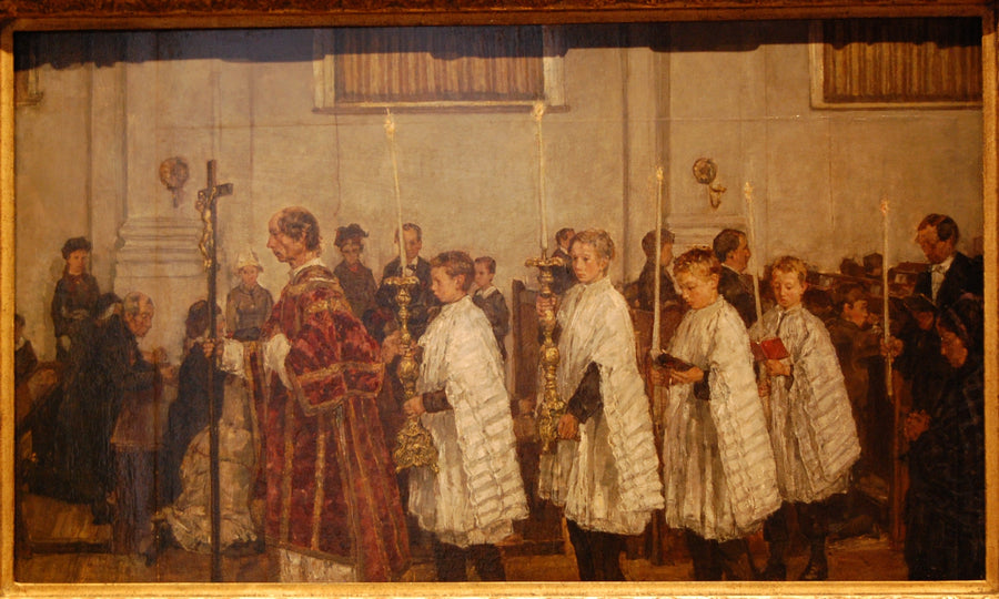 Procession in the Old Catholic Church of The Hague - Isaac Israel
