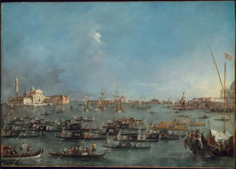 Gondola procession in the Bacino di San Marco - Francesco Guardi