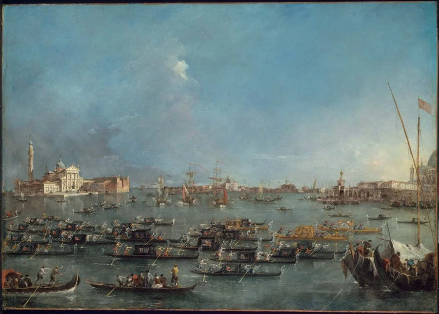 Gondola procession in the Bacino di San Marco - Francesco Guardi