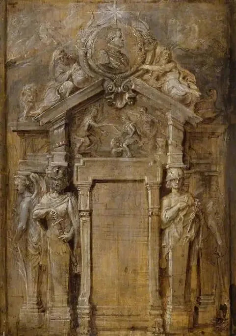 Project for the title page of the Pompa Introitus...Ferdinandi - Peter Paul Rubens