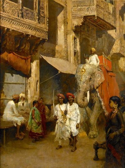 Promenade dans une rue indienne - Edwin Lord Weeks - Alpha Reproduction
