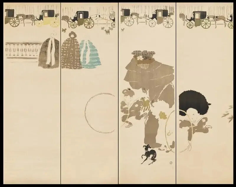 Nanny's Walk, Carriage Frieze - Pierre Bonnard