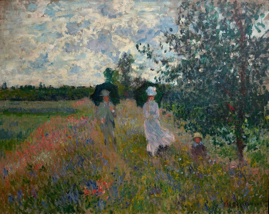 On a walk near Argenteuil W379a - Claude Monet