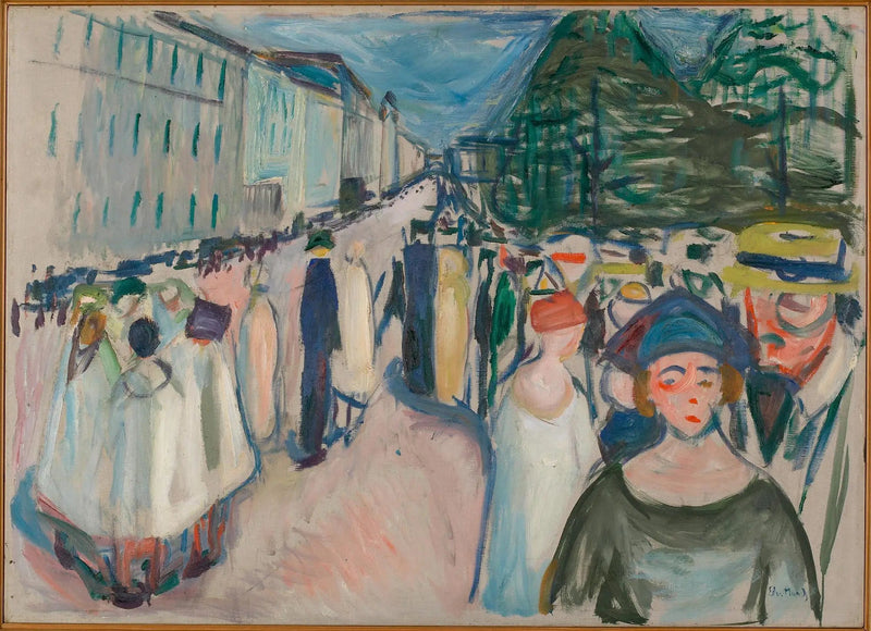 Stroll on Karl Johan - Edvard Munch