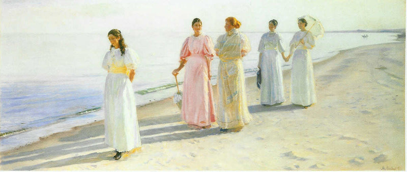 Walk on Skagen Beach - Michael Peter Ancher