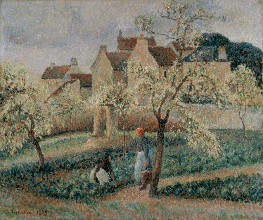 Flowering Plum Trees, Pontoise - Camille Pissarro
