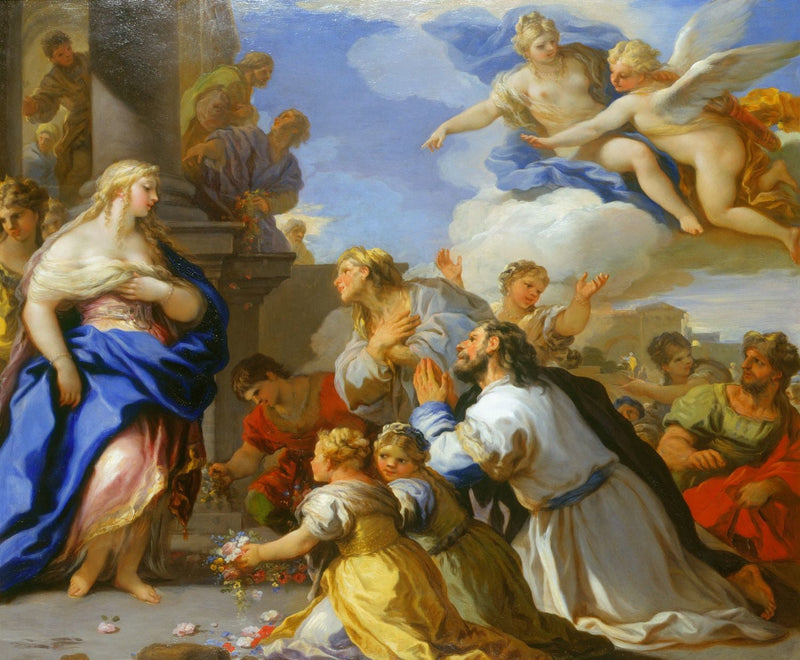 Psyche Honored by the People - Luca Giordano