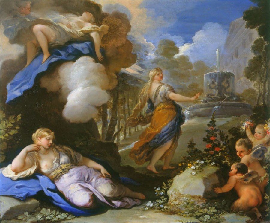 Psyche Transported and Discovering the Palace of Cupid - Luca Giordano