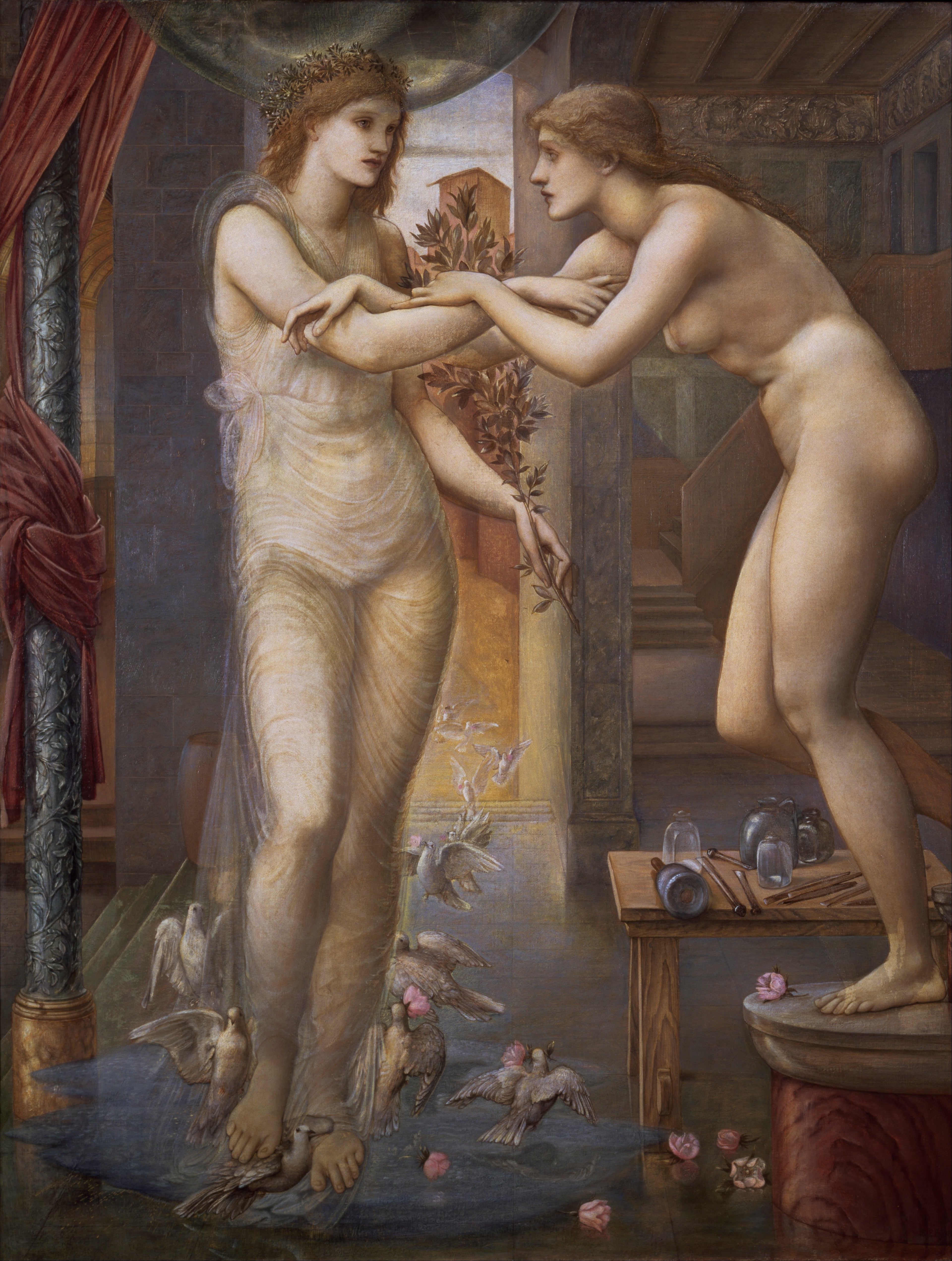 Pygmalion et l'Image - Les Feux de la Divinité - Edward Burne-Jones image 1 tableau peint à l’huile sur toile