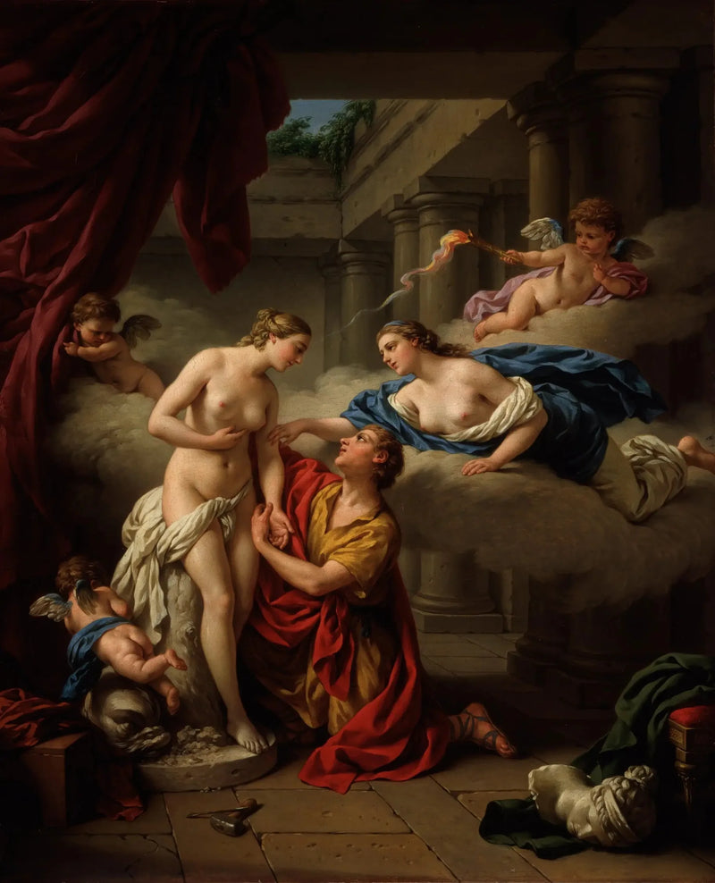 Pygmalion and his statue - Louis Jean François Lagrenée