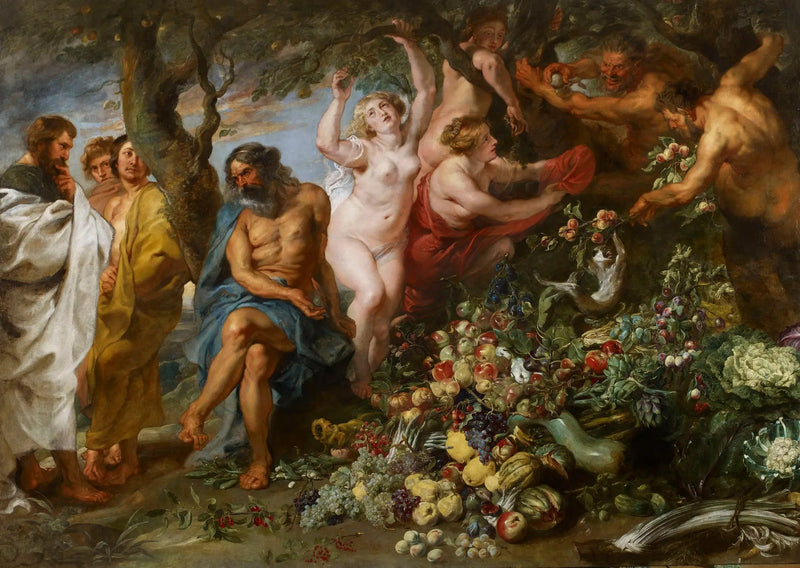 Pythagoras advocating vegetarianism - Peter Paul Rubens