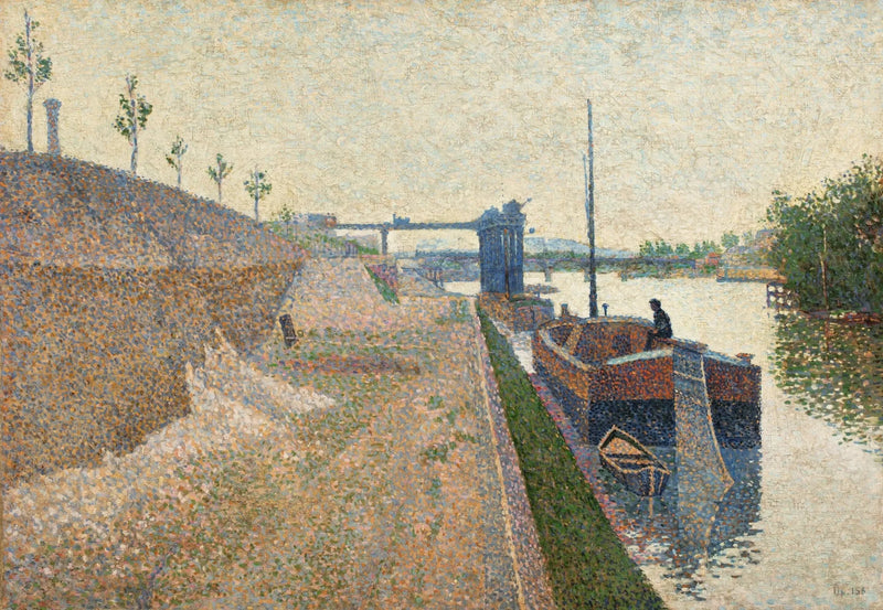 Quai de Clichy. Gray Weather - Paul Signac