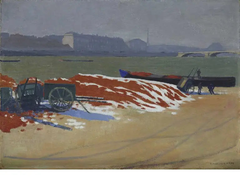 Quai de Seine with red sand - Félix Vallotton